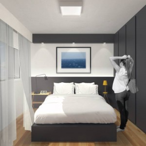 Quarto casal. (Ar:Co – Arquitetura Cooperativa).