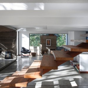 Vista da sala de estar.