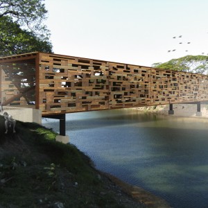 Etapa 1: Vista Externa da Passarela de Pedestres (eixo estruturador). (Ar:Co – Arquitetura Cooperativa).