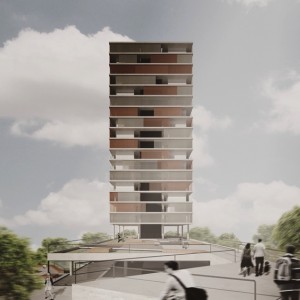 Vista Frontal. (Ar:Co -Arquitetura Cooperativa).