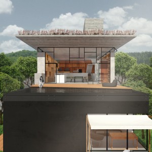 Vista posterior. (Ar:Co – Arquitetura Cooperativa).