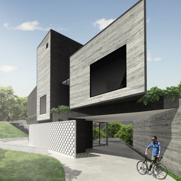 Acesso de veículos. (Ar:Co – Arquitetura Cooperativa).