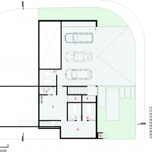 Pavimento Inferior. (Ar:Co – Arquitetura Cooperativa).