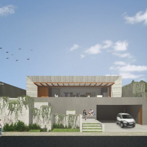 Proposta 2: Elevação Frontal. (Ar:Co – Arquitetura Cooperativa).