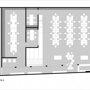 Planta Baixa 1º Piso – Etapa 2. (Ar:Co – Arquitetura Cooperativa).