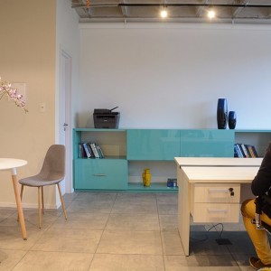 Sala de Equipe / Recepção. (Ar:Co – Arquitetura Cooperativa).