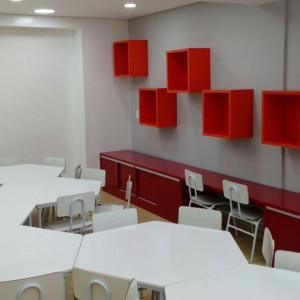 Vista Laboratório Criativo Kids 2 (Layout 1). (Ar:Co – Arquitetura Cooperativa).