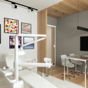 Proposta para a Sala de Atendimento 1. (Ar:Co – Arquitetura Cooperativa).