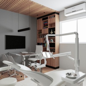 Proposta para a Sala de Atendimento 1. (Ar:Co – Arquitetura Cooperativa).