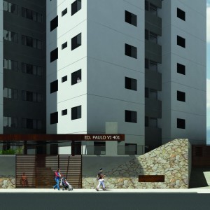 Proposta de acesso ao edifício, opção 1. (Ar:Co – Arquitetura Cooperativa).