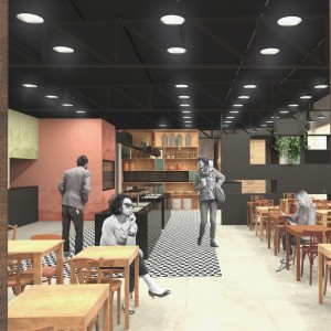 Vista do salão. (Ar:Co – Arquitetura Cooperativa).