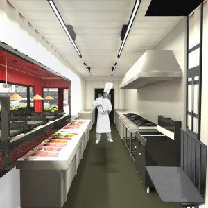 Vista da Cozinha. (Ar:Co – Arquitetura Cooperativa).