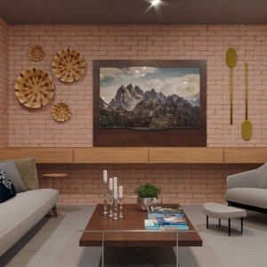 Vista da Sala de Estar. (Ar:Co – Arquitetura Cooperativa),