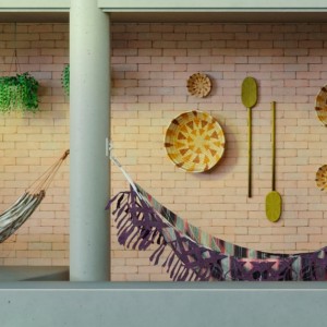 Detalhe da varanda. (Ar:Co – Arquitetura Cooperativa),