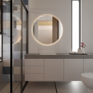 Vista do Banheiro da Suíte Principal. (Ar:Co – Arquitetura Cooperativa),