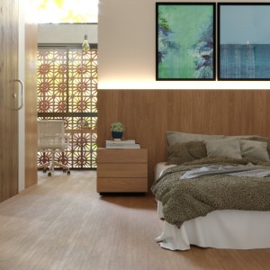 Vista da Suíte Principal. (Ar:Co – Arquitetura Cooperativa),