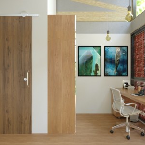 Vista do Closet / Home Office. (Ar:Co – Arquitetura Cooperativa),