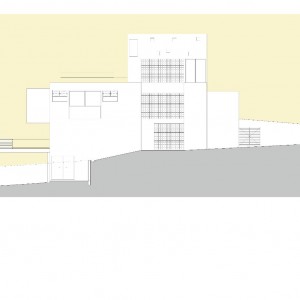 Elevação Oeste (Ar:Co – Arquitetura Cooperativa).