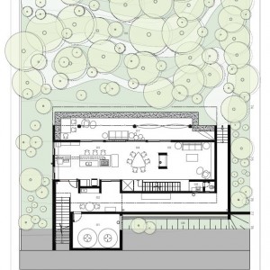 Planta do Pavimento Inferior. (Ar:Co – Arquitetura Cooperativa),