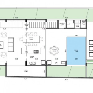 Planta do 1º pavimento. (Ar:Co – Arquitetura Cooperativa).