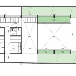 Planta do 2º pavimento. (Ar:Co – Arquitetura Cooperativa).