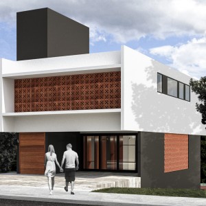 Vista Lateral Direita. (Ar:Co – Arquitetura Cooperativa).