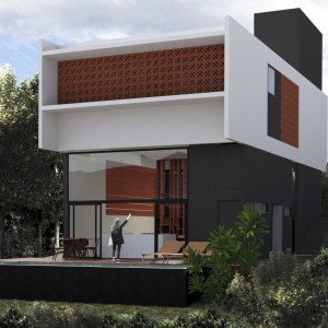 Vista Lateral Esquerda. (Ar:Co – Arquitetura Cooperativa).