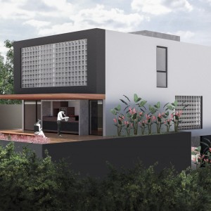 Fachada Posterior e Lateral Esquerda. (Ar:Co – Arquitetura Cooperativa).