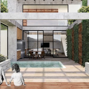 Vista da área social. (Ar:Co – Arquitetura Cooperativa).