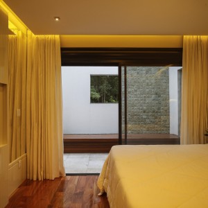 Vista do solário da Suíte. (Ar:Co – Arquitetura Cooperativa).