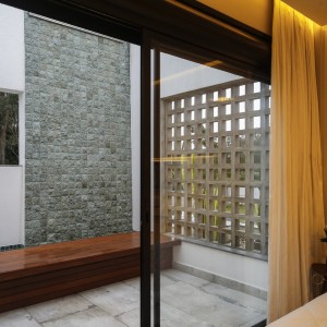 Vista do solário da Suíte. (Ar:Co – Arquitetura Cooperativa).