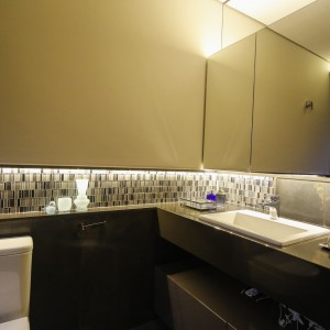 Detalhe do banheiro. (Ar:Co – Arquitetura Cooperativa).