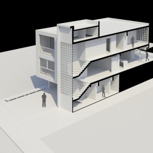 Corte Isométrico. (Ar:Co – Arquitetura Cooperativa).