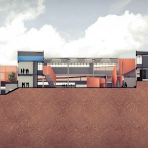 Corte Longitudinal. (Ar:Co – Arquitetura Cooperativa).