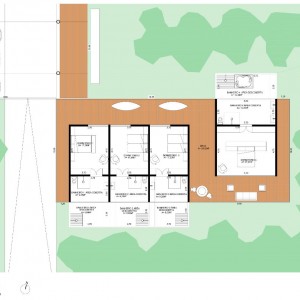 Planta do Pavilhão dos Dormitórios da Casa Principal. (Ar:Co – Arquitetura Cooperativa).
