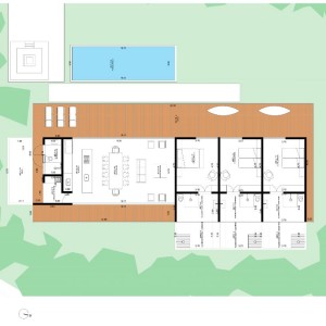 Planta da Casa dos Hóspedes. (Ar:Co – Arquitetura Cooperativa).