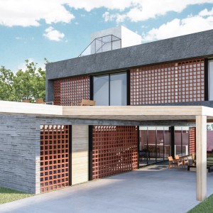 Proposta com pergolado. (Ar:Co – Arquitetura Cooperativa).