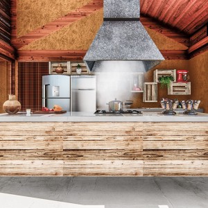 Vista da Cozinha. (Ar:Co – Arquitetura Cooperativa).