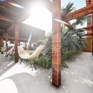 Vista de um dos corredores de acesso a Área Intima da casa. (Ar:Co – Arquitetura Cooperativa).