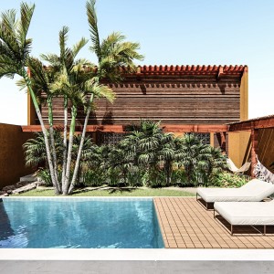 Vista da Área Externa para a Área Intima. (Ar:Co – Arquitetura Cooperativa).