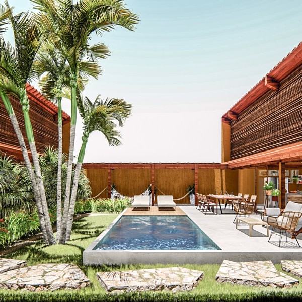 Vista do Pátio Interno / Àrea Externa. (Ar:Co – Arquitetura Cooperativa).