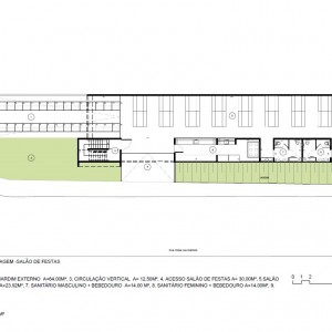 Planta do Pavimento Inferior. (Ar:Co – Arquitetura Cooperativa).