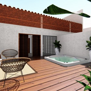 Vista do Spa. (Ar:Co – Arquitetura Cooperativa).