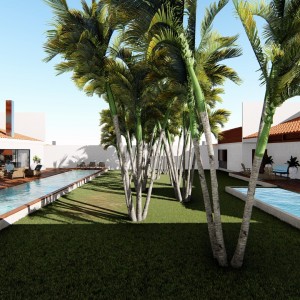 Vista do pátio interno. (Ar:Co – Arquitetura Cooperativa).