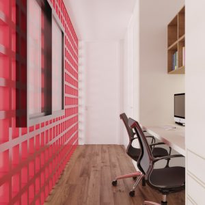 Home Office / Corredor Intimo. (Ar:Co – Arquitetura Cooperativa).