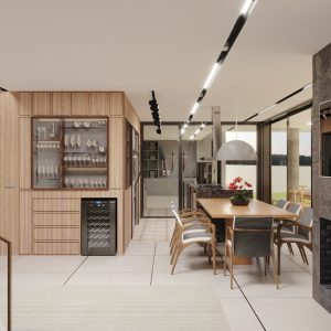 Vista da cozinha / sala de jantar. (Ar:Co – Arquitetura Cooperativa).