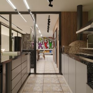 Espaço Gourmet. (Ar:Co – Arquitetura Cooperativa).