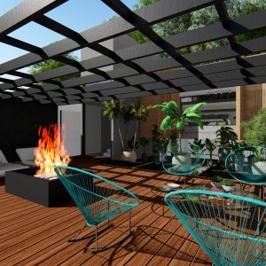 Deck Pavimento Superior. (Ar:Co – Arquitetura Cooperativa).