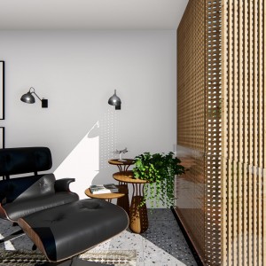 Estar Suíte. (Ar:Co – Arquitetura Cooperativa).