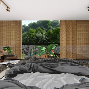 Suíte. (Ar:Co – Arquitetura Cooperativa).